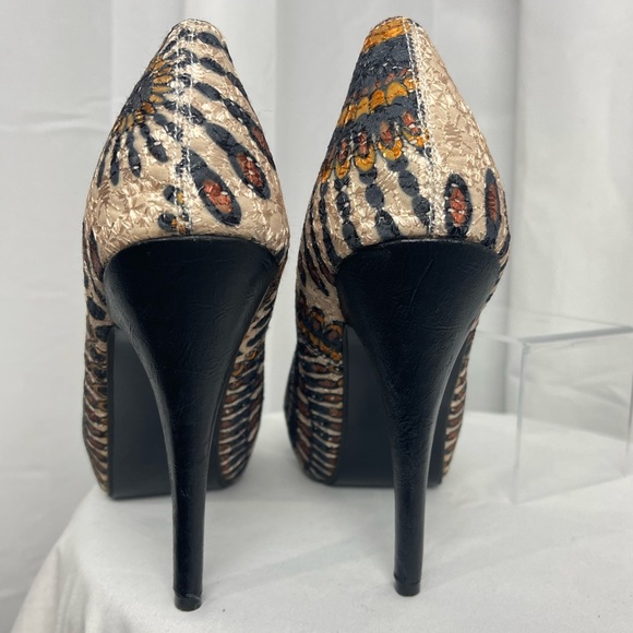 NEW Bolero by Summer Rio Woven Boho Peep Toe Stiletto Heels - Picture 12 of 12